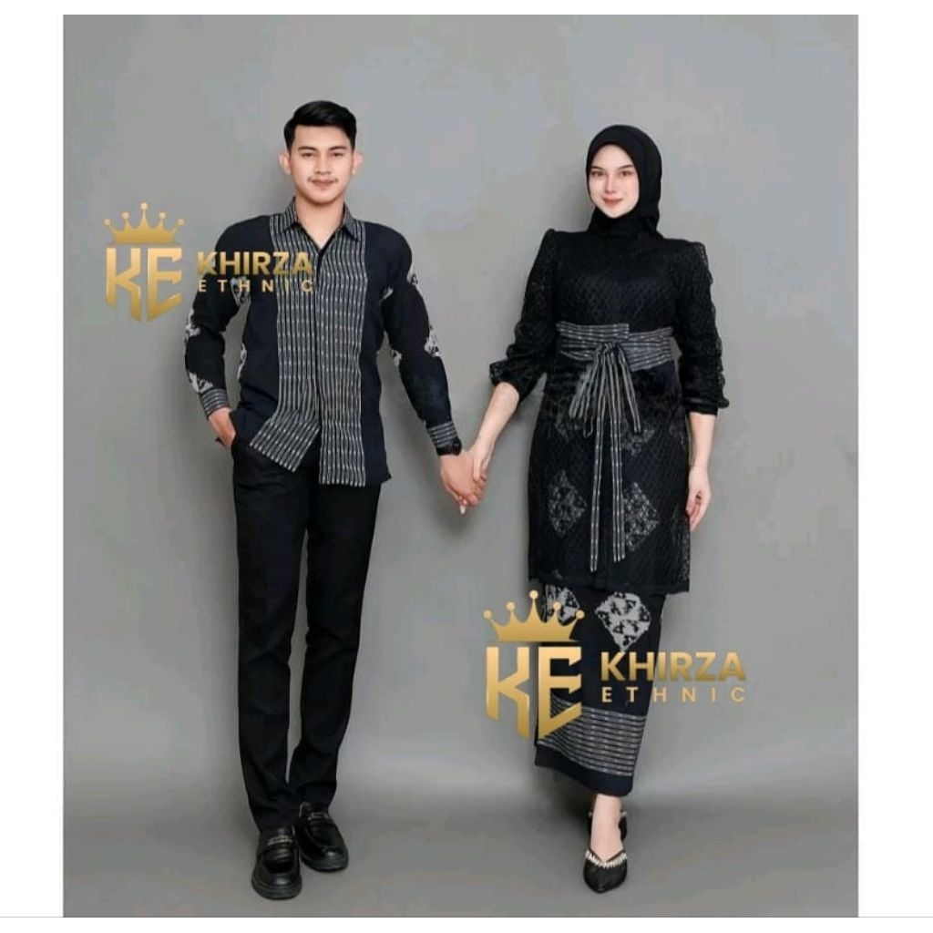 HARUMI BLACK STRIPE WOVEN CLOTHES - WOVEN SET - WOVEN COUPLE - FAMILY WOVEN COUPLE