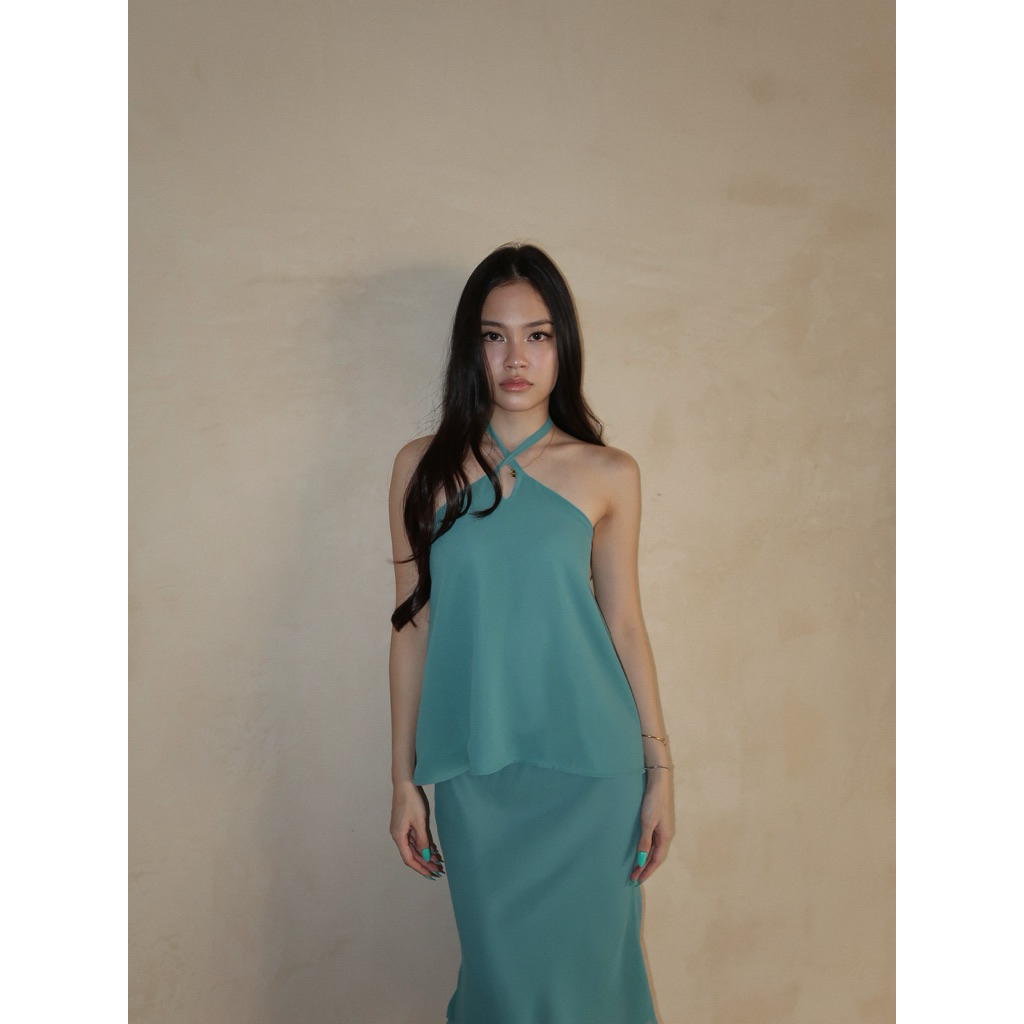CHIFON TOP // RUE เสื้อกล้าม Camisole Halter Neck Flowy Basic Summer