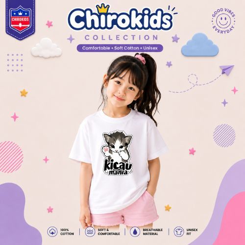 CHIROKIDS เสื้อยืดเด็ก Unisex Kicau Mania 02 อายุ 2-12 ปี Oblong Distro Most Viral เสื้อแขนสั้นอินเท