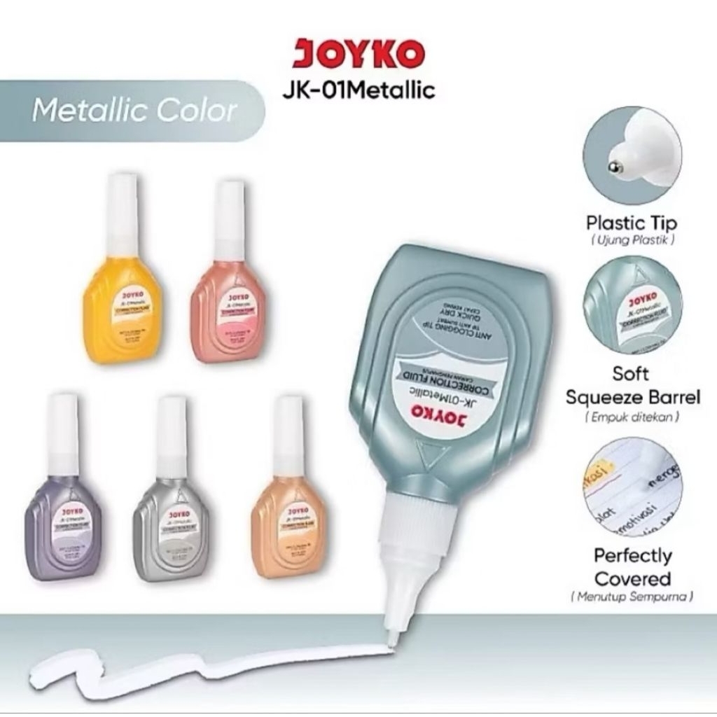 น้ํายาลบคําผิด JK-01 METALLIC JOYKO (1 ชิ้น)