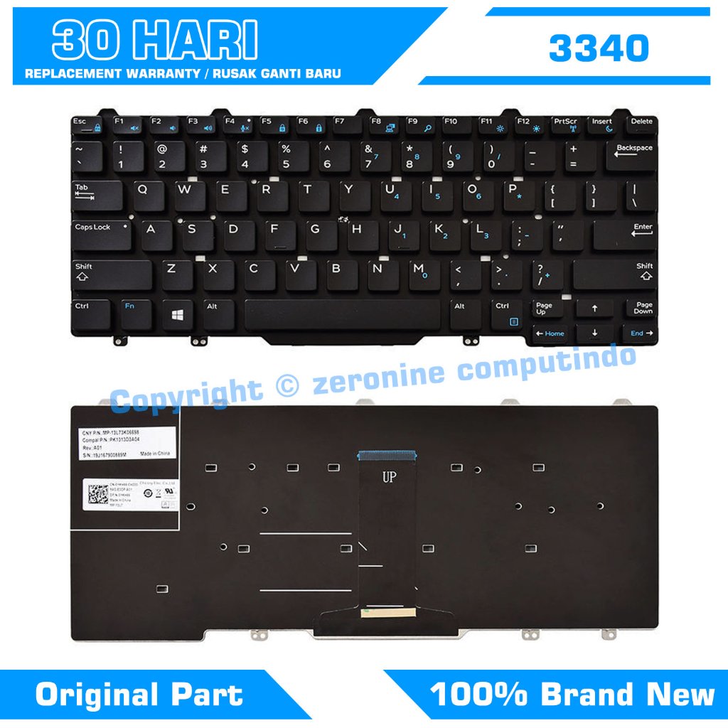 แป้นพิมพ์ Dell Latitude E3340 3340 7450 5450 E7450 E5450 7350 3350