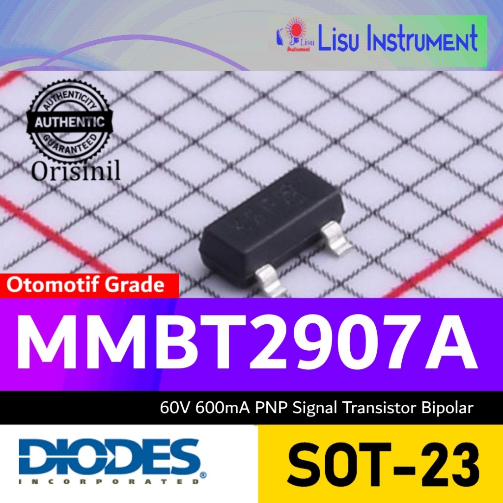 MMBT2907A 60V 600mA 310mW K2F ทรานซิสเตอร์ Bipolar PNP สัญญาณยานยนต์เกรด Sot-23 MMBT2907AQ-7-F DIODE