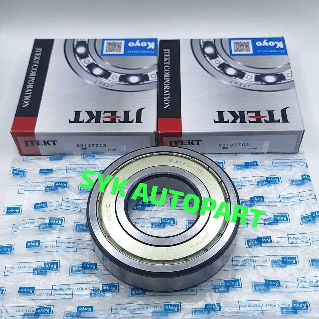 BEARING 6312 ZZ KOYO IRON CAP DIMENSIONS ขนาด 60x130x31MM