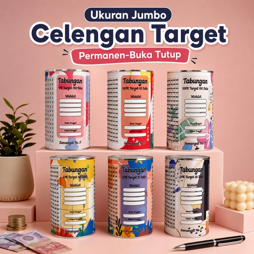 ตอนที่ 2 TARGET JUMBO PIGGY BANK AESTHETIC TARGET PIGGY BANK 1 MILLION 5 MILLION 10 MILLION [JUMBO S