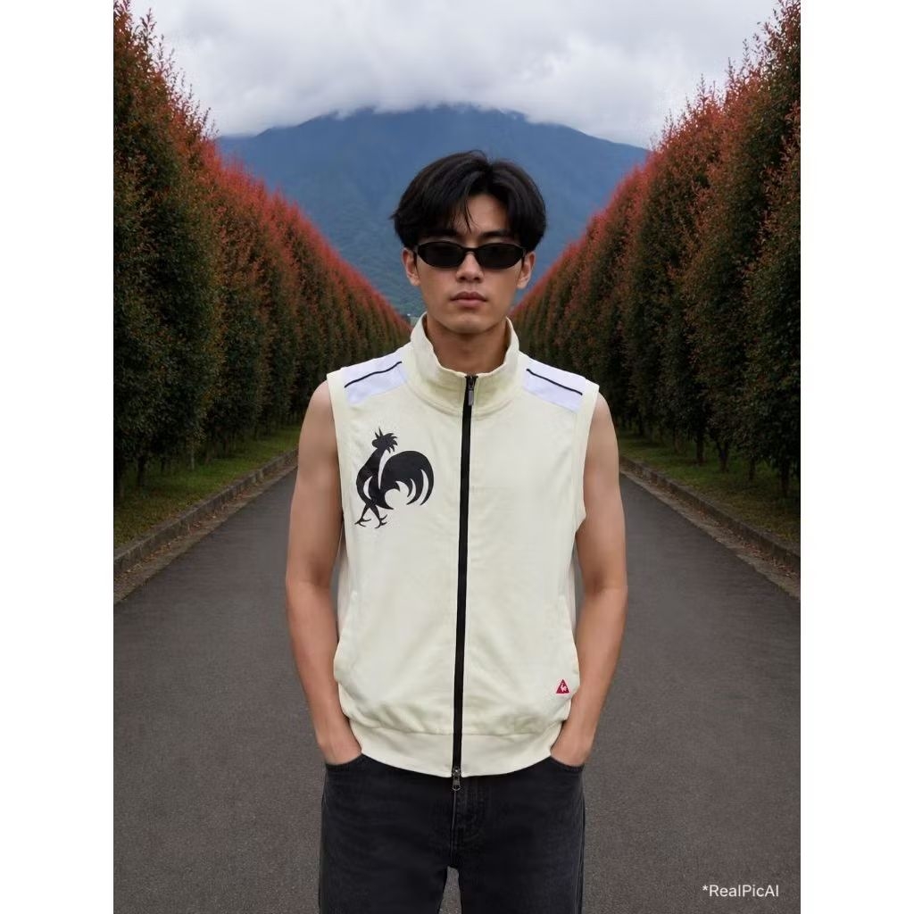 (ใหม่) LECOQ SPORTIF เสื้อแทร็คท็อป unisex 0R1 ไซส์ S fit M (P61 x L51)