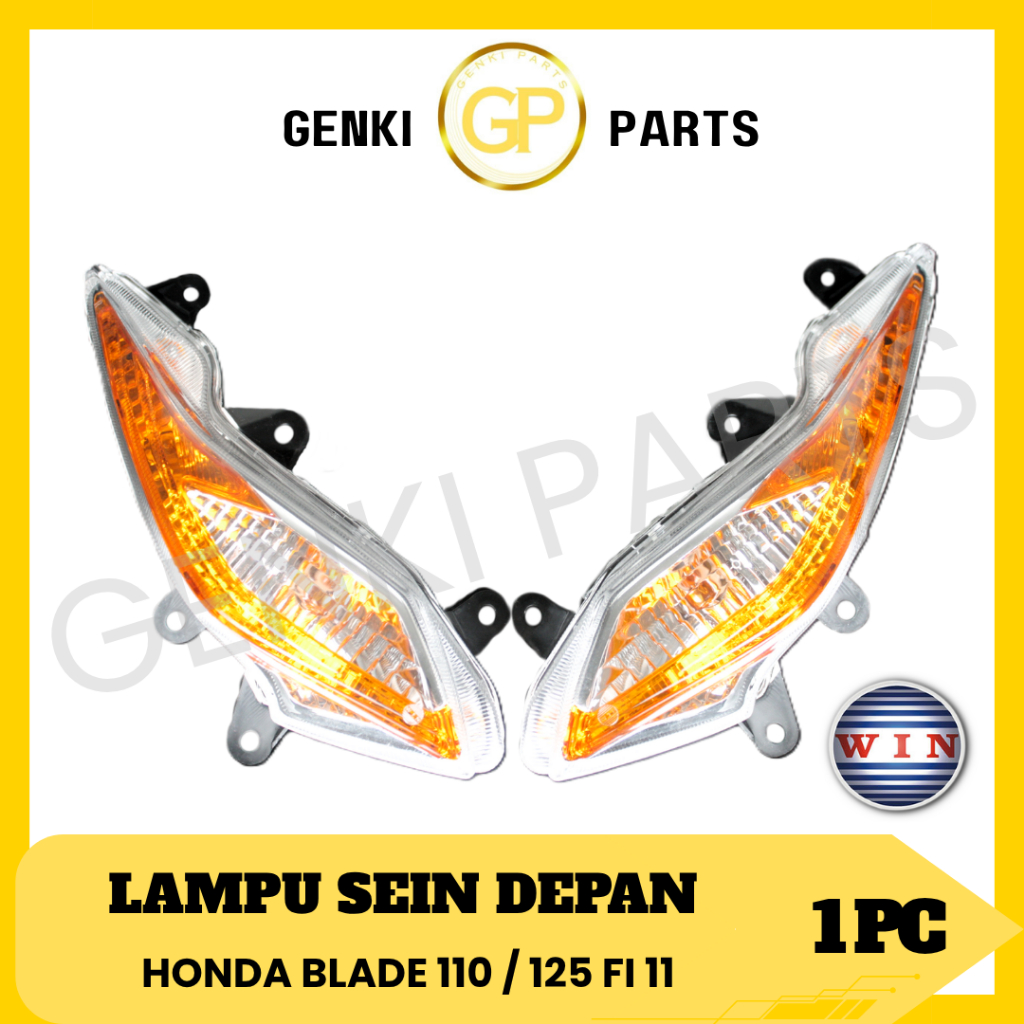 GENKI-PARTS/WIN-LAMPU-SEIN-DEPAN/FRONT-WINKER/SEN/RITING/BLINKER/TURN-SIGNAL/MOTOR/HONDA/BLADE-110/1