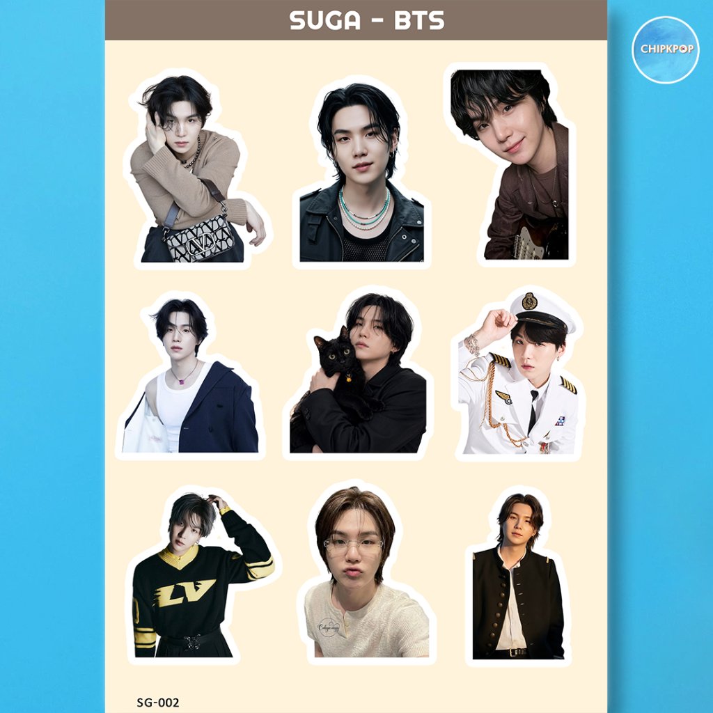 BTS SUGA สติ๊กเกอร์ BTS I TAEHYUNG BTS I SUGA BTS I KPOP สติ๊กเกอร์ BTS I JIN MERCH JUNGKOOK TAEHYUN