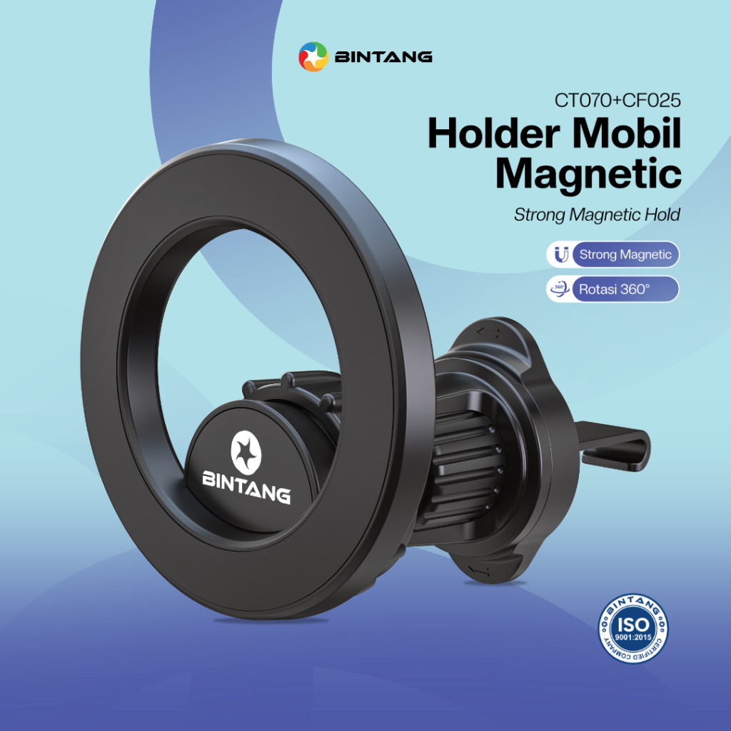 BINTANG CT070 + CF025 Car Holder Magnetic Air Vent สมาร์ทโฟนแม่เหล็ก AC Strong ยืดหยุ่น Stable Anti-