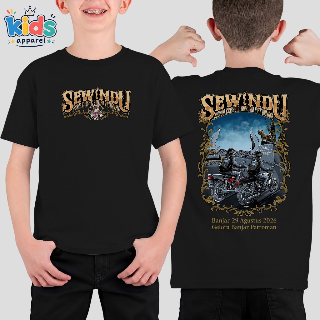 เสื้อยืด CHILDRENS สําหรับ CB SEWINDU HCBP PATROMAN 29 AUGUST 2026 GELORA BANJAR PATROMAN