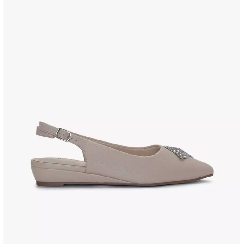 NINE WEST ORIGINAL. คามิลเล่ - นู้ด รองเท้าแตะผู้หญิง. ใหม่พร้อมกล่อง