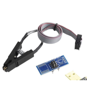 EEPROM Downloader Flash BIOS โปรแกรมเมอร์ความเร็ว USB CH341A CH341B 24 25 SOP8 IC Clamp