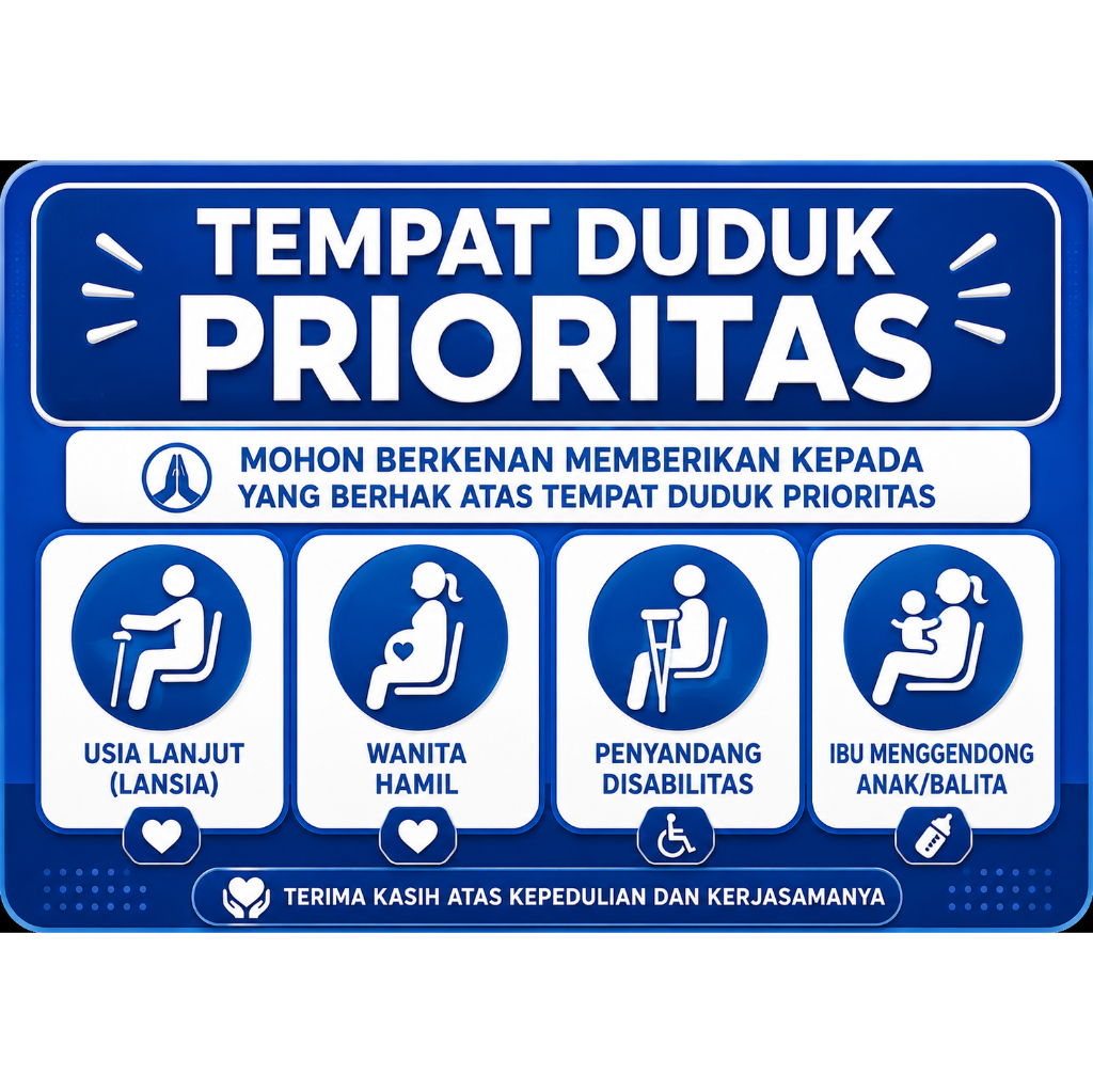 สติ๊กเกอร์ติดที่นั่ง Priority