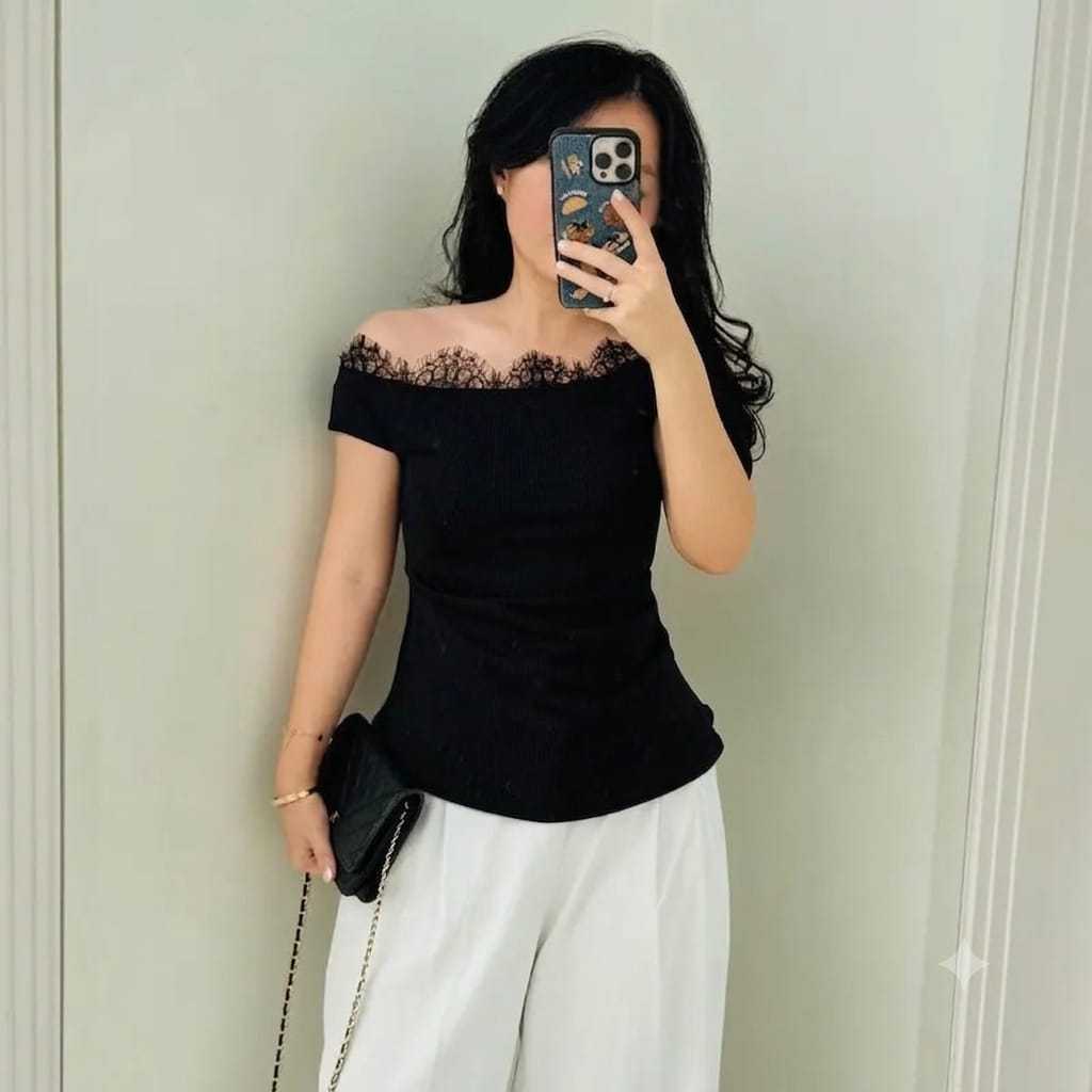 SIERA LACE TOP / LACE TOP / PREMIUM KNIT TOP