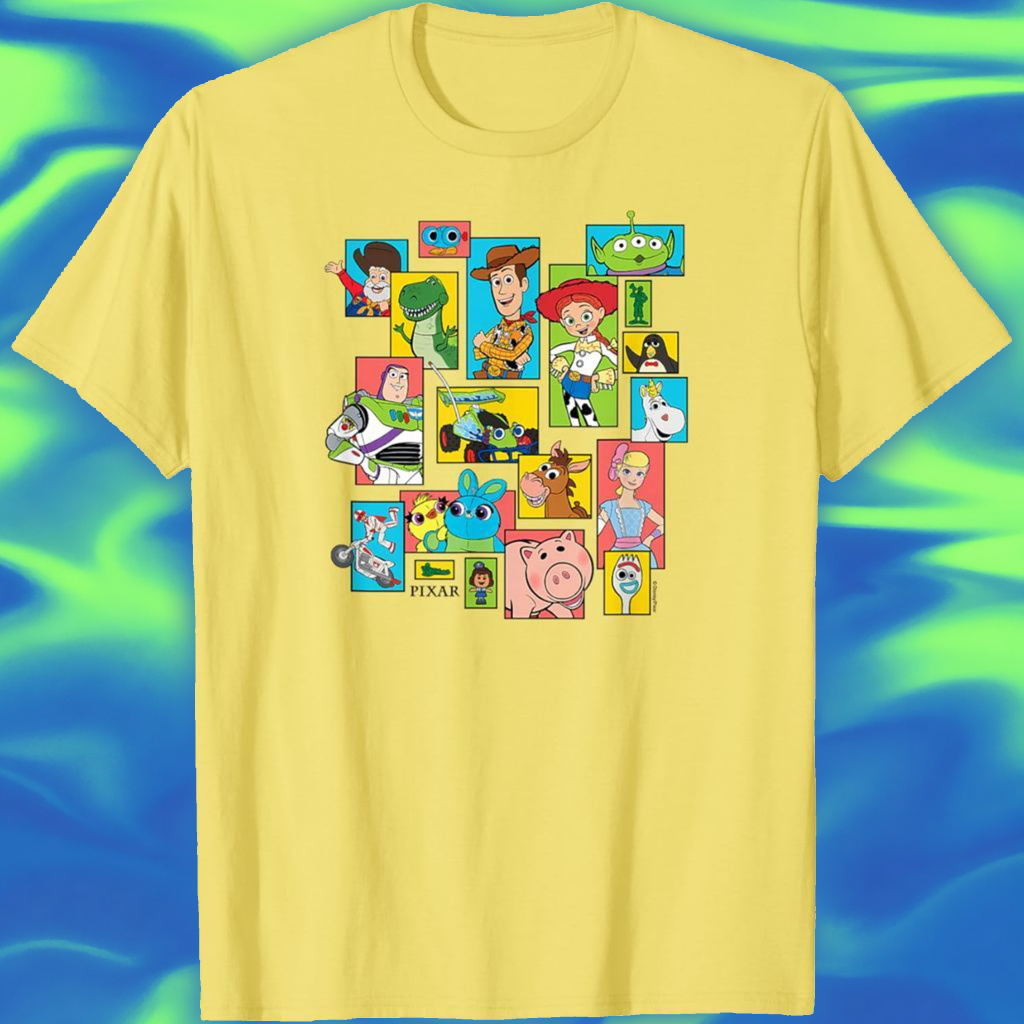 Makeyoushine X Generation90 Toy Story ตัวละคร Collage เสื้อยืด – Vintage 90s Retro ผู้ชายผู้หญิง Uni