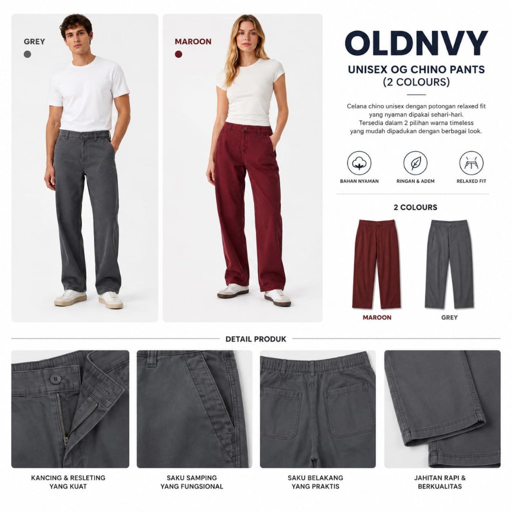 กางเกง OG Chino OLDNVY Unisex/กางเกงแบรนด์ Unisex