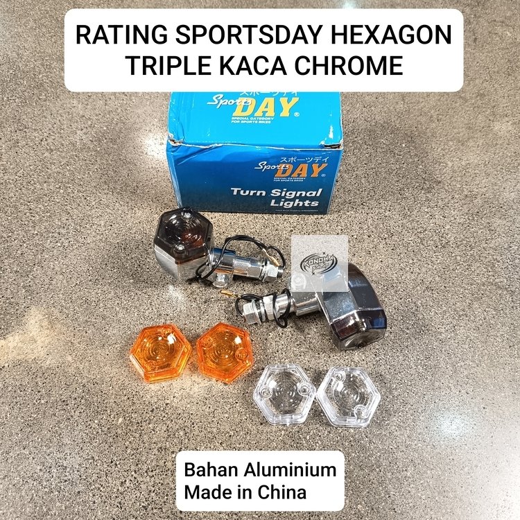 SPORTSDAY RATING RETENG HEXAGON HEXAGON MODEL TRIPLE CHROME GLASS
