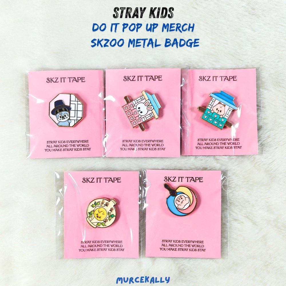 Stray Kids DO IT POP-UP SKZOO โลหะ BADGE WOLFCHAN LEEBIT QUOKKA BBOKARI PUPPYM