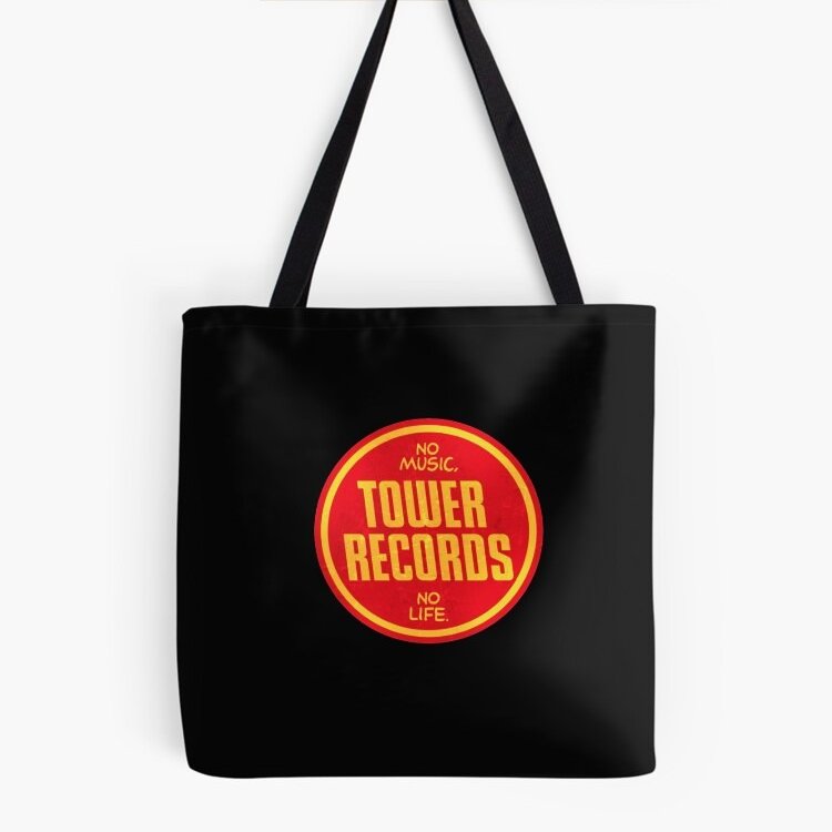กระเป๋าโท้ต Tower Records สีดํา