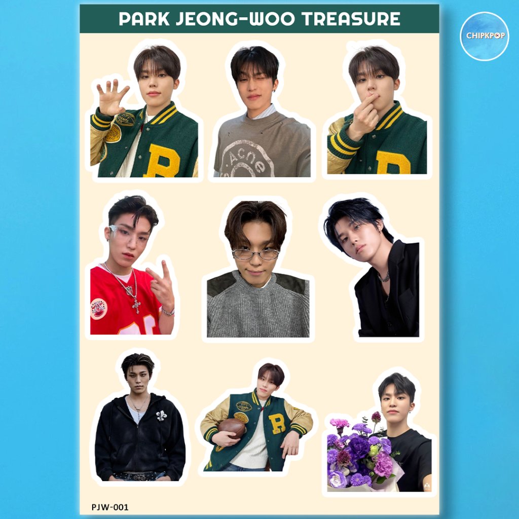 สติ๊กเกอร์ JEONGWOO TREASURE I STICKER TREASURE I JUNGWWAN TREASURE I สติ๊กเกอร์ KPOP TREASURE I PHO