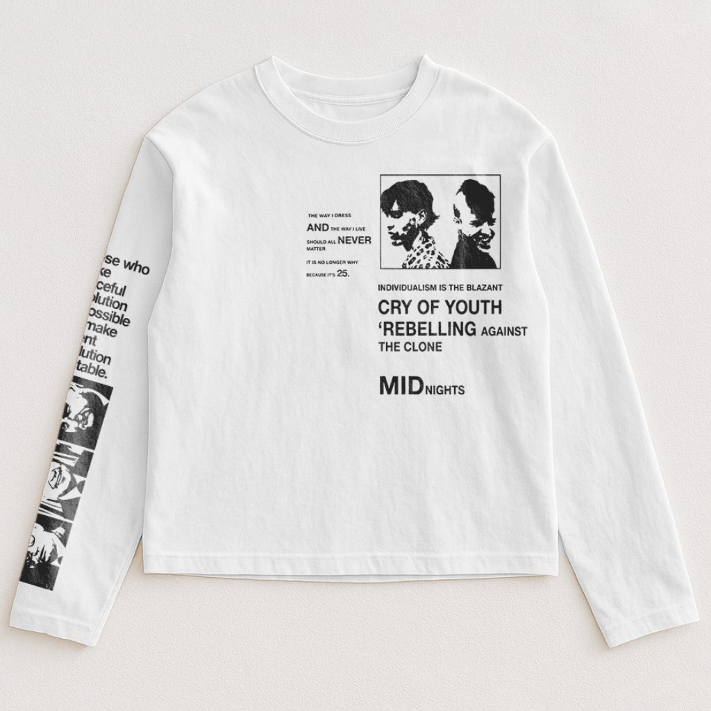 TIG LONGSLEEVE BOXY MUTINY 24S เสื้อยืดผ้าฝ้ายผสม