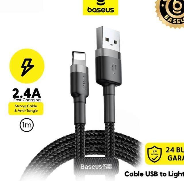 BASEUS Cable Cafule Cable USB สําหรับ Lightning 2.4A