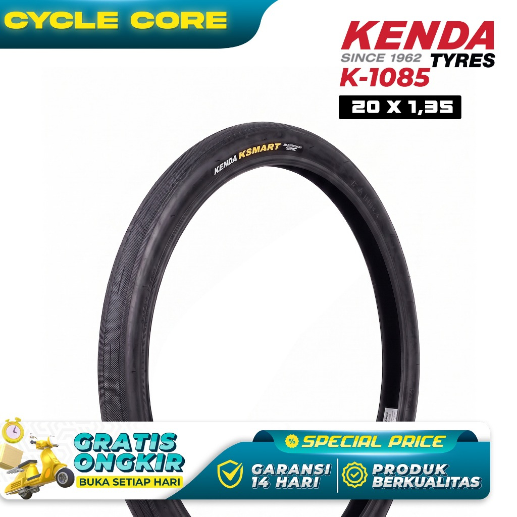 Kenda Ksmart K1085 20x1.35 จักรยานพับยางด้านนอก Seli Minivelo จักรยานเด็ก BMX ETC.