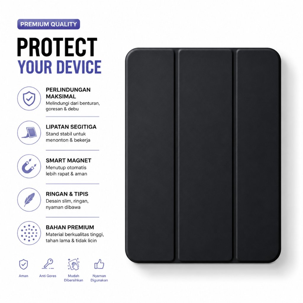 เคสสําหรับ Samsung Galaxy Tab S9 Plus, S9 Fe Plus Flip Case Stand Smart Cover + Slot Spen