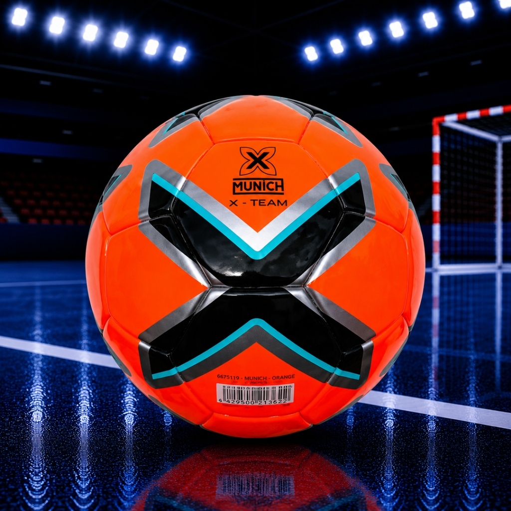 RS649 - ลูกฟุตซอล Munich X-Team ดั้งเดิมขนาด 4 การควบคุมอันทรงพลังสําหรับในร่มและกลางแจ้ง