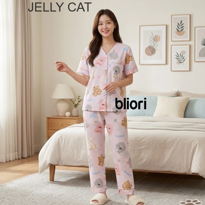 KATUN Premium Cotton JELLY CAT Pyjamas ชุดนอน ABG พร้อมคฑาเท่ๆ น่ารัก คอตตอน แคทร่า