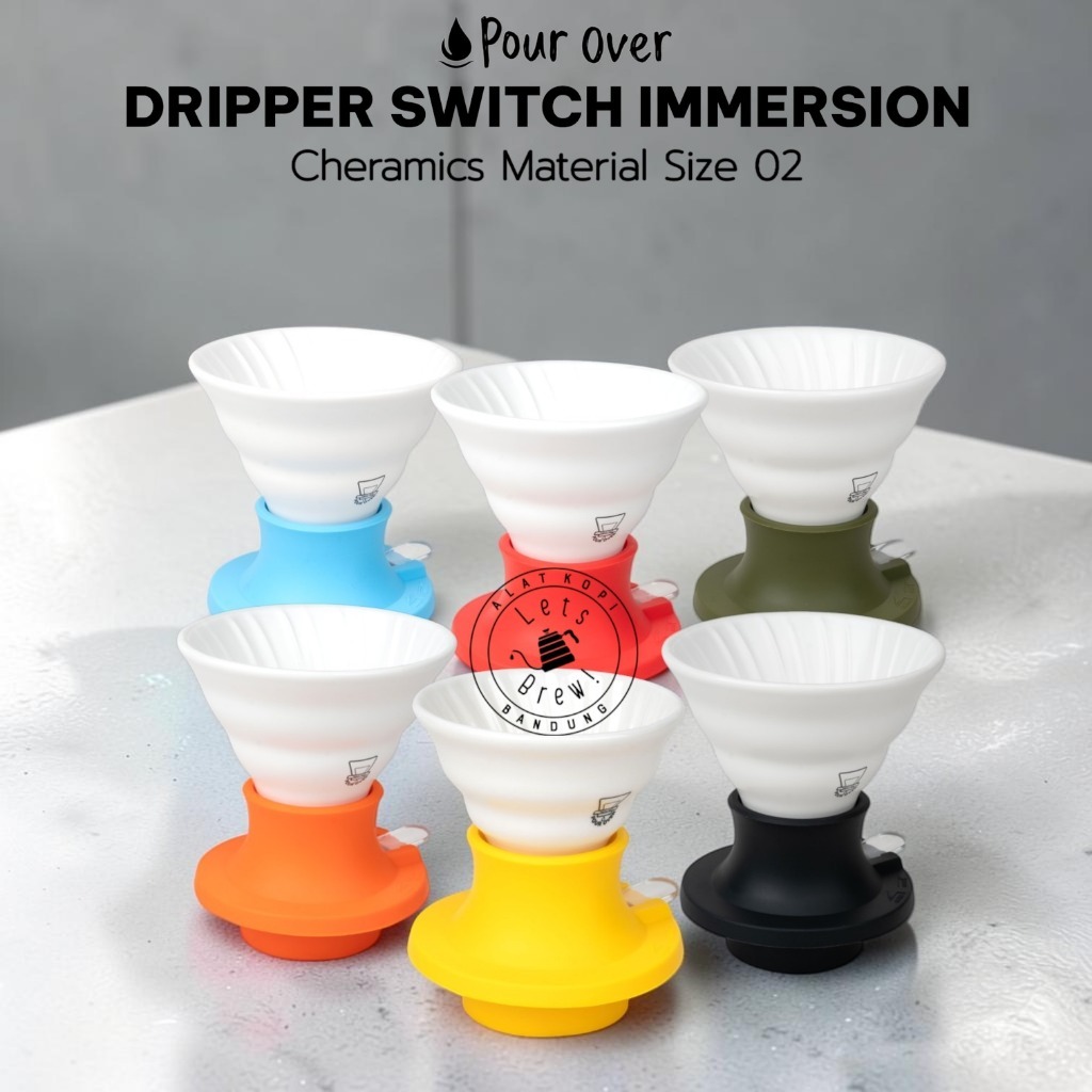Pour Over Dripper Switch Immersion Ceramics 02 (2-4 ถ้วย) White Dripper / Switch Dripper / Coffee Dr