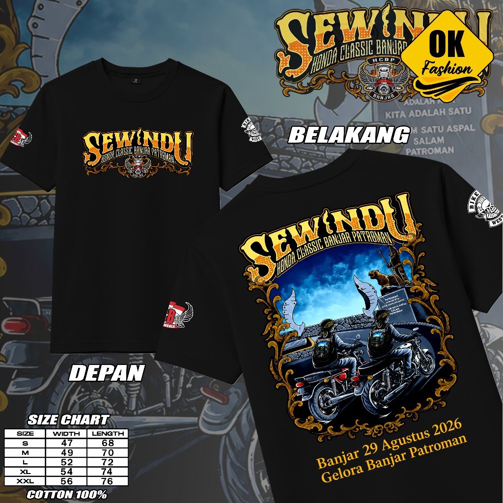 CB SEWINDU HCBP PATROMAN EVENT เสื้อยืด 29 AUGUST 2026 GELORA BANJAR PATROMAN