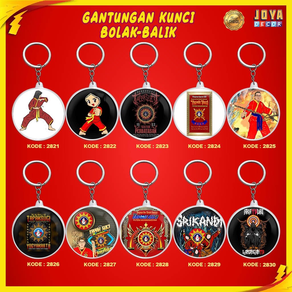 GANTUN HOLY TAPAK KEYCHAIN / ACRYLIC HOLY TAPAK KEYCHAIN / ROUND HOLY TAPAK KEYCHAIN XJ
