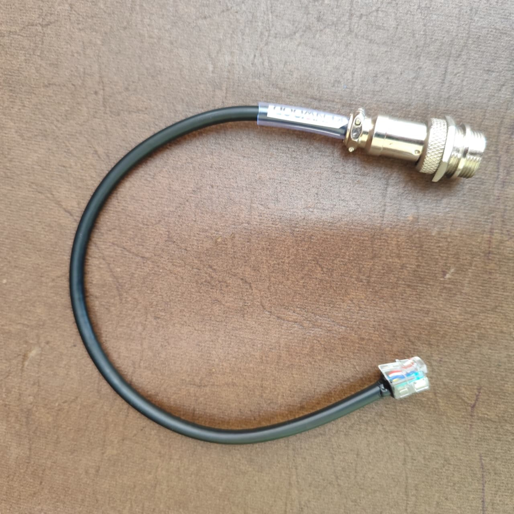 สายจัมเปอร์ Extramic Icom CB 8 พินต่อวิทยุ Rig Yaesu RJ12 6 Pin Connector