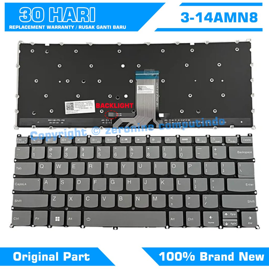 แป้นพิมพ์ Lenovo IdeaPad Slim 3 14ABR8 14AMN8 14IAH8 14IRH8 14IRU8