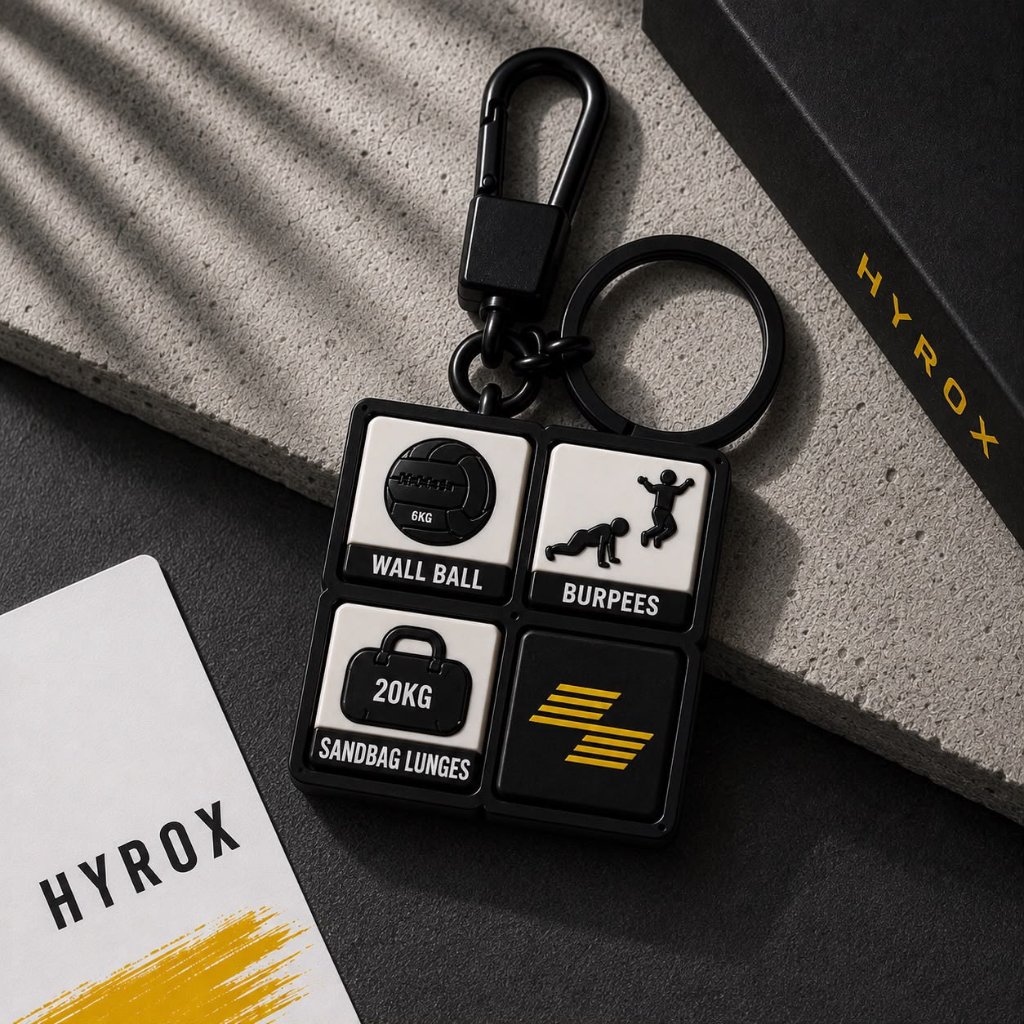 GANTUNGAN Hymerch Hyrox Clicker Fidget พวงกุญแจ Hyrox Mechanical Keyboard 3D Hyrox Station