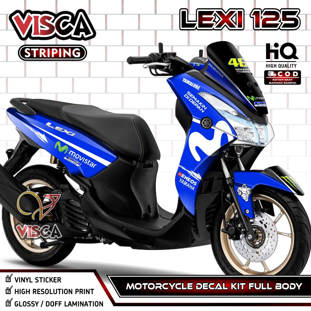 Lexi Full Body Decal - Lexi Full Body Motorcycle Sticker - Yamaha Lexi Full Body Decal - Lexi 125 St