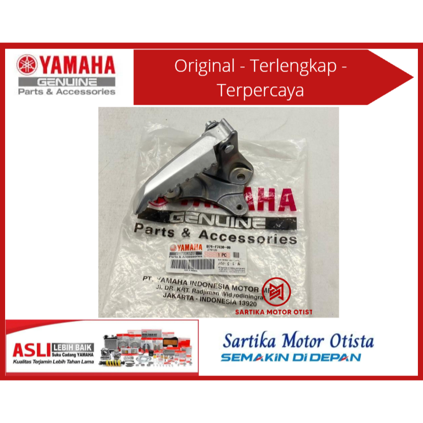 ORIGINAL REAR FOOTREST ASSY 1 & 2, REAR FOOTSTEP SET MOUNT LEFT & RIGHT B74-F7430-00 & B74-F7440-00