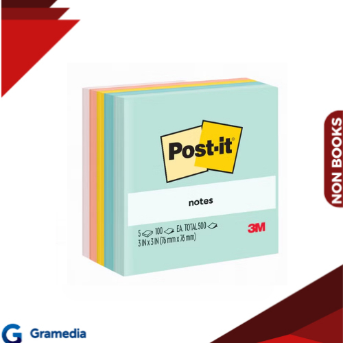 Gramedia Medan - 3M POST-IT 654-5AP ASSORTED PASTEL 3 IN X3 IN