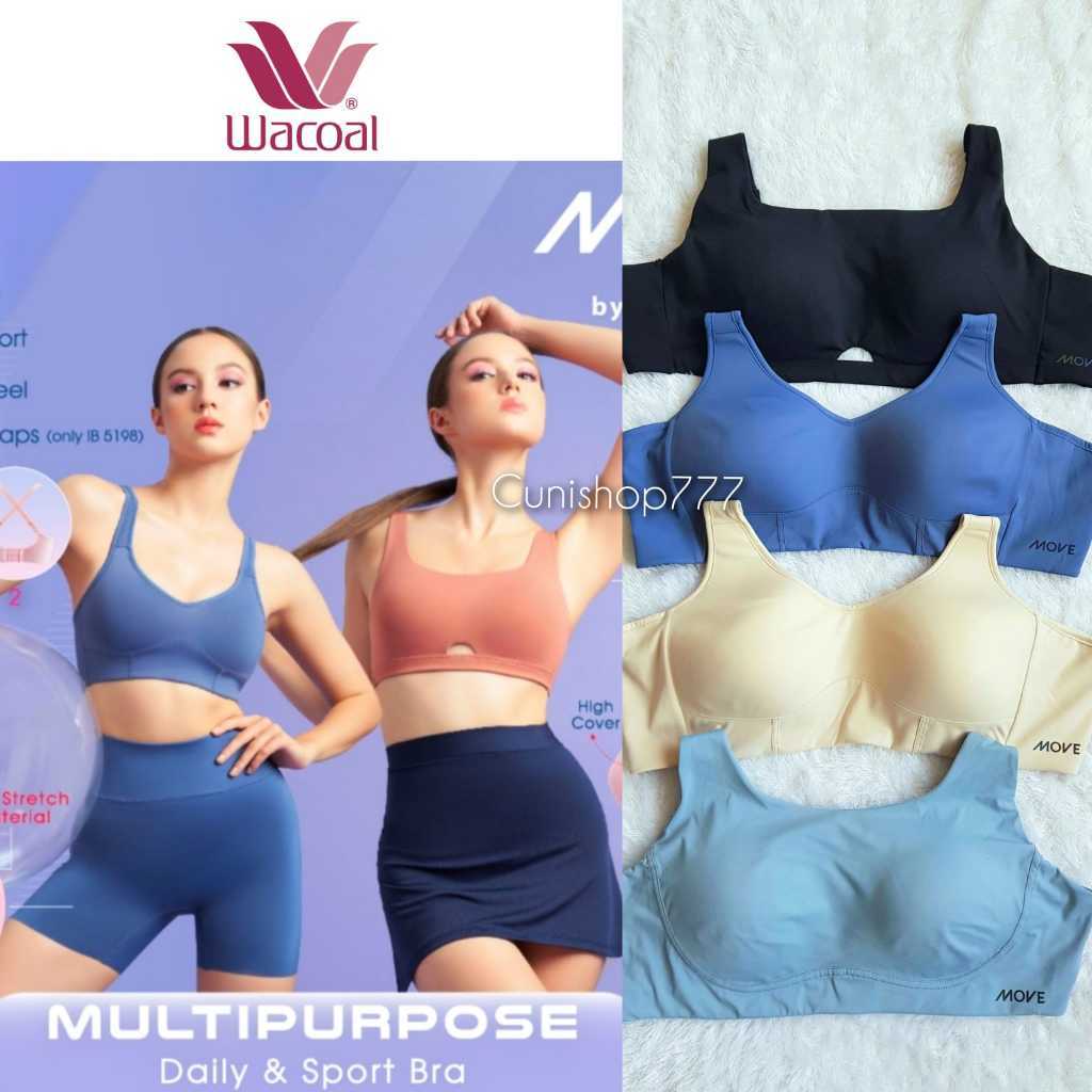 WACOAL MOVE BRA DAILY SPORT FULL CUP พร้อมสายไฟ ML LL XL EL XXL 34 36 38 40 ib 5498 5198 5497