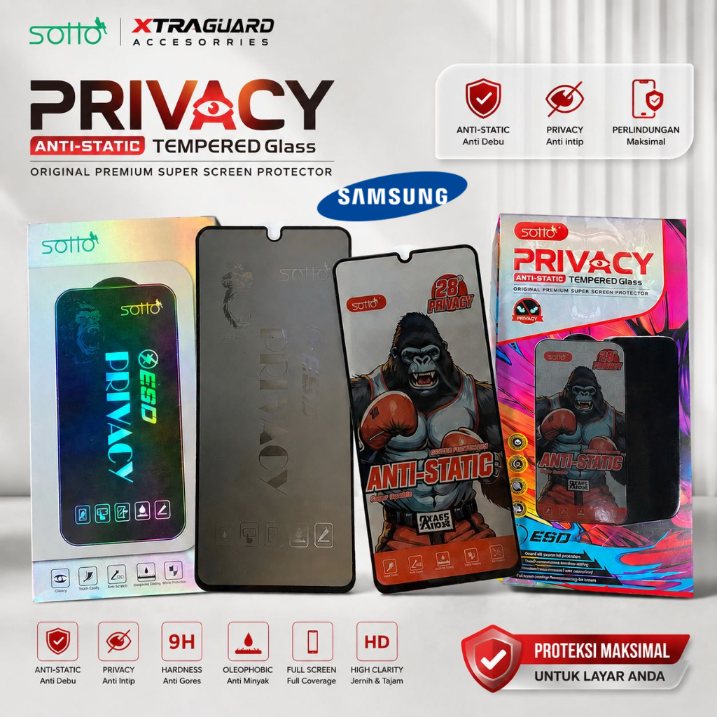 Esd Spy Glossy ประเภท Samsung A56 A57 A70 A70s A71 A73 A74 M33 5G M10 M10s M12 M32 5G M21 M21s M22 4