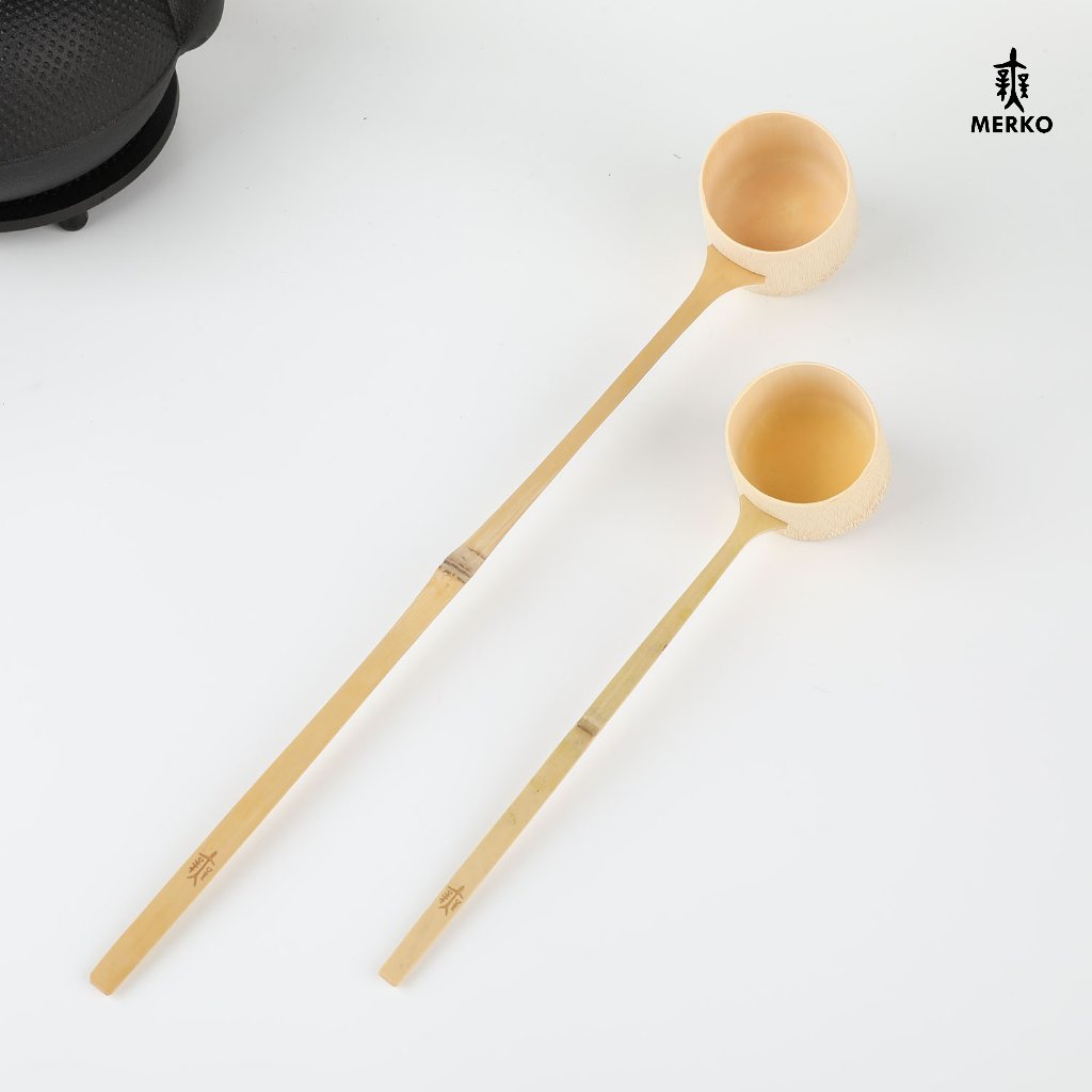 MERIKO Hishaku Water Scoop Bamboo Water Dipper Matcha Painting Set Tools