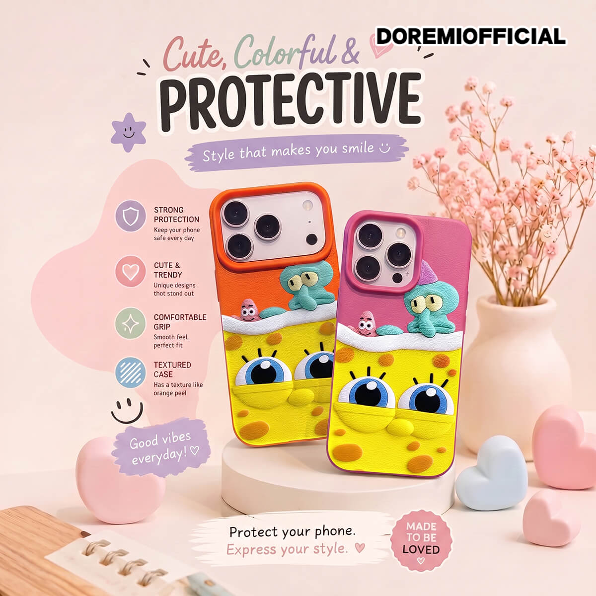 FUN CHARACTER SHELL PLAYFUL SEA LYCHEE CANDY สําหรับ REALME C53 C55 C63 C75 C85 C100 C100X PRO NOTE 