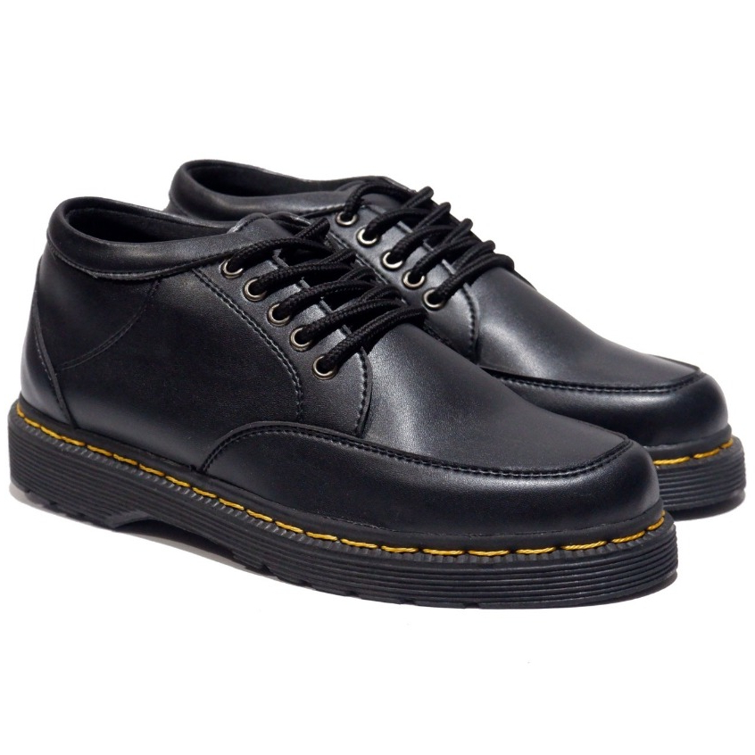 Docmart Mens Black Leather Official Oxford Low Boots Casual Fashion Loafer