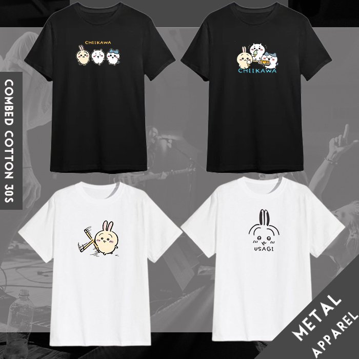 KATUN เสื้อยืดผู้ใหญ่ Unisex Chikawa Chikawa Usagi ผ้าฝ้ายหวี 100% / เสื้อ Viral Chikawa / เสื้อยืด 