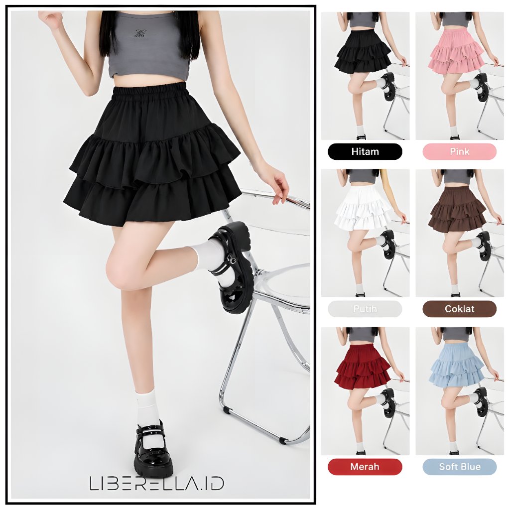 POLLY Mini Skirt Short Layered Skirt / Short Womens Skirt - LB003