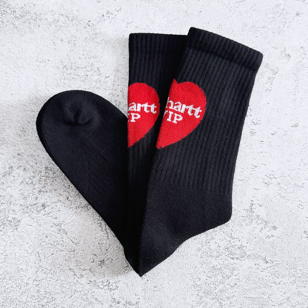 WIP Heart Sock สีดํา
