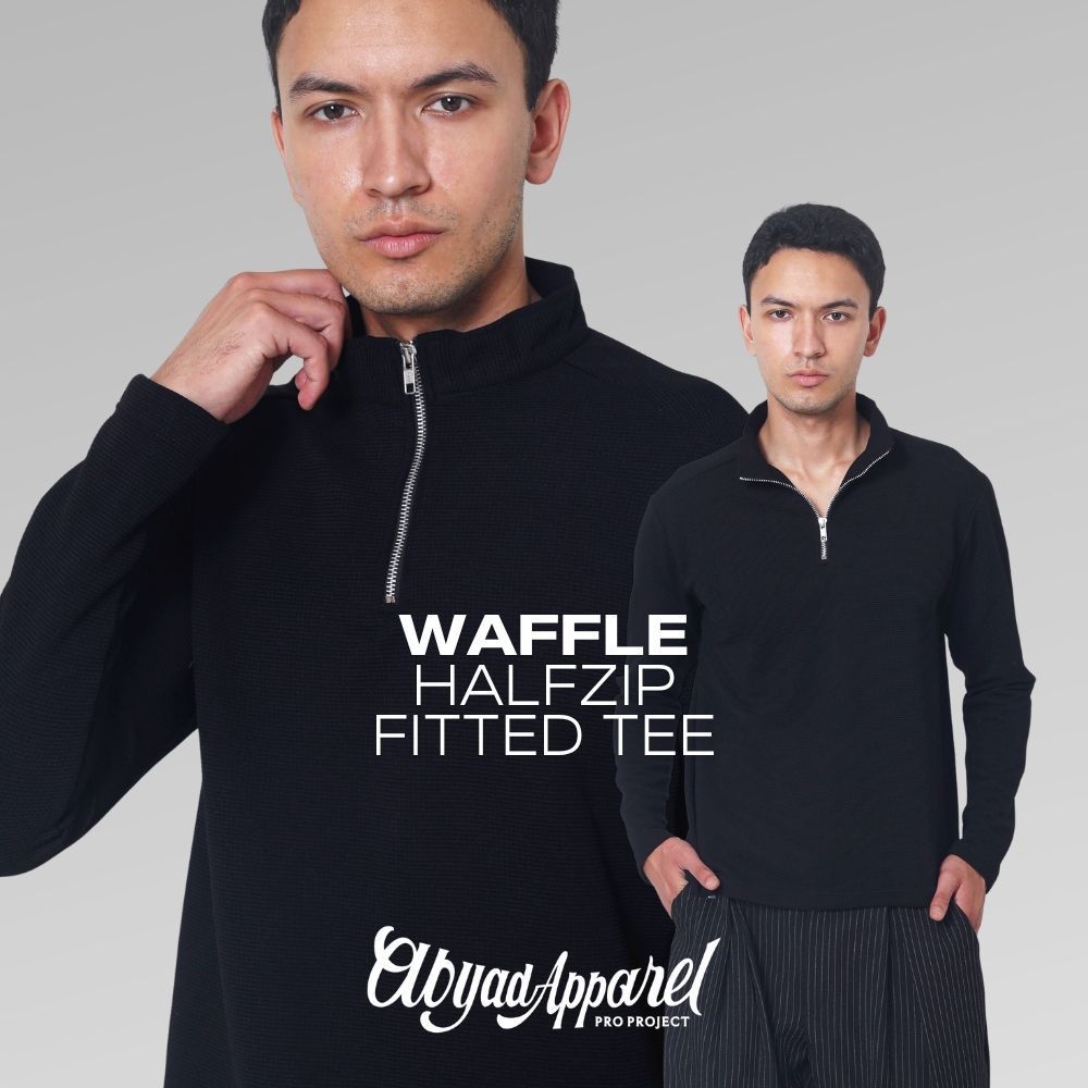 Waffle Halfzip Fited Tee – เสื้อยืดตัว Waffle Fit พร้อมซิปพรีเมียม