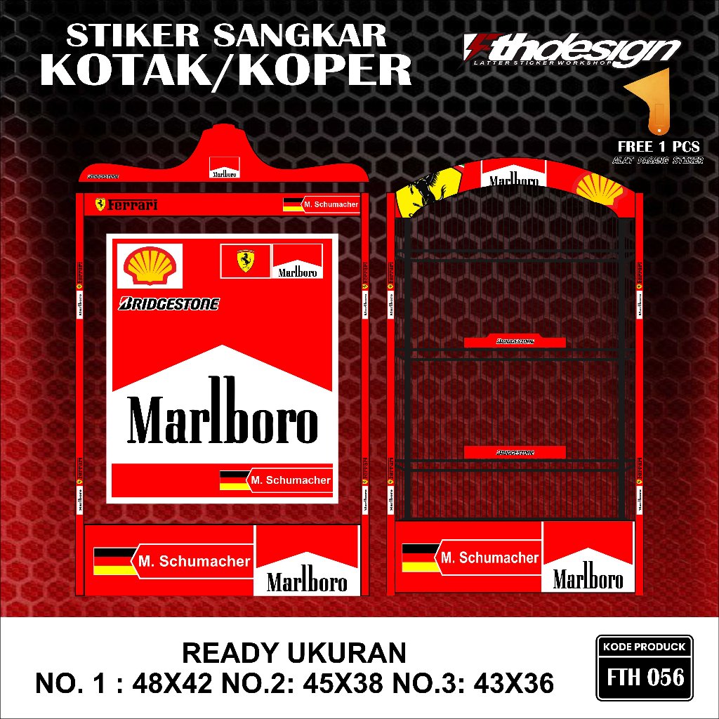 สติ๊กเกอร์กรงพัดลม Marlboro Bridgestone