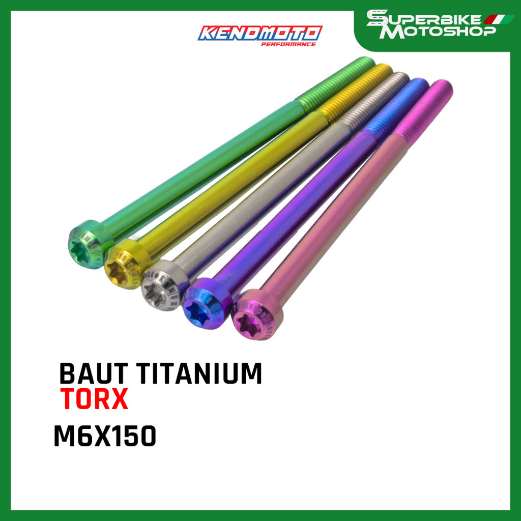 KENDMOTO สลักเกลียวไทเทเนียม TORX M6x150