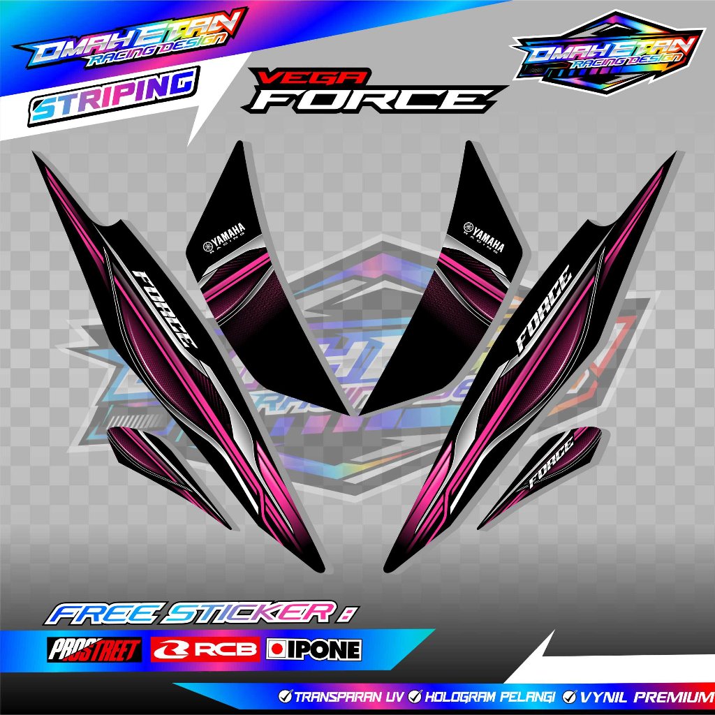 YAMAHA VEGA FORCE VARIATION STRIPING / YAMAHA VEGA FORCE MOTORCYCLE STICKER LIST